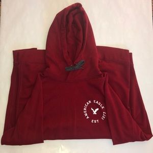 American Eagle Maroon Hoodie Sweater